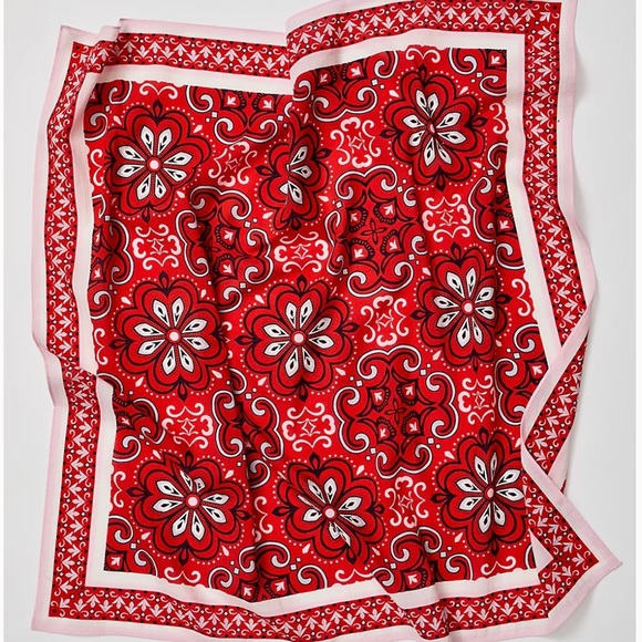 Free People Mod Mosaic Print Bandana Scarf - Picture 3 of 6